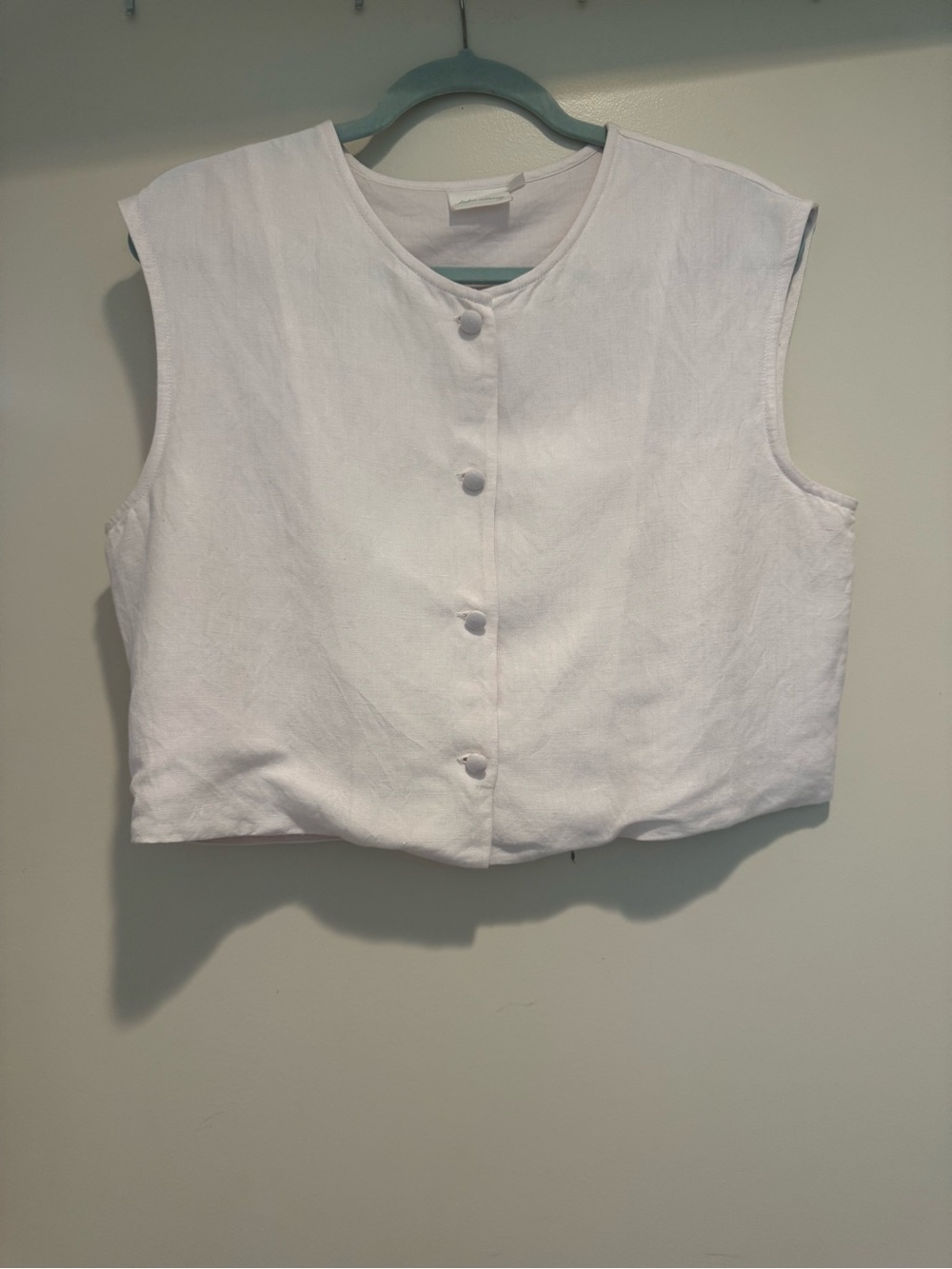 Julia Amory Linen Blair Top in Petal Pink